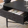 image:imageSAFAVIEH Home Collection Pierre BlackGold 2Drawer Rectangle Coffee Table Ideal for Living Room Office amp BedroomBlack