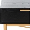 image:imageSAFAVIEH Home Collection Pierre BlackGold 2Drawer Rectangle Coffee Table Ideal for Living Room Office amp BedroomBlackGold