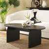 image:imageSAFAVIEH Home Collection Syura BrownBlack Ribbed Coffee TableBlack