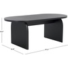 image:imageSAFAVIEH Home Collection Syura BrownBlack Ribbed Coffee TableBlack