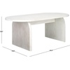 image:imageSAFAVIEH Home Collection Syura BrownBlack Ribbed Coffee TableWhite Washed