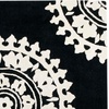 image:imageSAFAVIEH Soho Collection 8 Round Light GreyIvory SOH732K Handmade Premium Wool amp Viscose Area RugBlackIvory