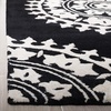 image:imageSAFAVIEH Soho Collection 8 Round Light GreyIvory SOH732K Handmade Premium Wool amp Viscose Area RugBlackIvory