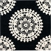 image:imageSAFAVIEH Soho Collection 8 Round Light GreyIvory SOH732K Handmade Premium Wool amp Viscose Area RugBlackIvory