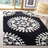 image:imageSAFAVIEH Soho Collection 8 Round Light GreyIvory SOH732K Handmade Premium Wool amp Viscose Area RugBlackIvory