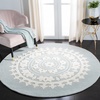 image:imageSAFAVIEH Soho Collection 8 Round Light GreyIvory SOH732K Handmade Premium Wool amp Viscose Area RugLight GreyIvory