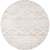 image:imageSAFAVIEH Tulum Collection Area Rug  67 Round Ivory amp Grey Moroccan Boho Tribal Design NonShedding amp Easy to Clean Ideal for Living Room Bedroom Dining Space TUL272A