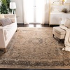 image:imageSAFAVIEH Vintage Collection Area Rug  6 Round Warm Beige Oriental Medallion Distressed Viscose Design Ideal for High Traffic Areas in Living Room Bedroom VTG113660Warm Beige