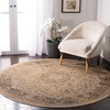 image:imageSAFAVIEH Vintage Collection Area Rug  6 Round Warm Beige Oriental Medallion Distressed Viscose Design Ideal for High Traffic Areas in Living Room Bedroom VTG113660Warm Beige