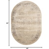 image:imageSAFAVIEH Vintage Collection Area Rug  6 Round Warm Beige Oriental Medallion Distressed Viscose Design Ideal for High Traffic Areas in Living Room Bedroom VTG113660Warm Beige