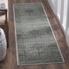 image:imageSAFAVIEH Vintage Collection Area Rug  6 Round Warm Beige Oriental Medallion Distressed Viscose Design Ideal for High Traffic Areas in Living Room Bedroom VTG113660Warm Beige