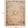 image:imageSAFAVIEH Vintage Collection Area Rug  6 Round Warm Beige Oriental Medallion Distressed Viscose Design Ideal for High Traffic Areas in Living Room Bedroom VTG113660Warm Beige