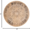 image:imageSAFAVIEH Vintage Collection Area Rug  6 Round Warm Beige Oriental Medallion Distressed Viscose Design Ideal for High Traffic Areas in Living Room Bedroom VTG113660Warm Beige