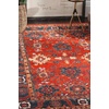 image:imageSAFAVIEH Vintage Hamadan Collection Area Rug  67 Round Dark Grey amp Ivory Traditional Persian Design NonShedding amp Easy to Clean Ideal for Living Room Bedroom Dining Space VTH214MOrangeBlue