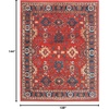 image:imageSAFAVIEH Vintage Hamadan Collection Area Rug  67 Round Dark Grey amp Ivory Traditional Persian Design NonShedding amp Easy to Clean Ideal for Living Room Bedroom Dining Space VTH214MOrangeBlue