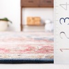 image:imageSAFAVIEH Washable Rug Tucson Collection  5 x 8 Aqua amp Light Blue Slip Resistant amp Easy to Clean Ideal for Living Room Bedroom Dining Space TSN105JNavyRust