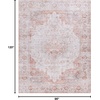 image:imageSAFAVIEH Washable Rug Tucson Collection  5 x 8 Aqua amp Light Blue Slip Resistant amp Easy to Clean Ideal for Living Room Bedroom Dining Space TSN105JLight GreyRust