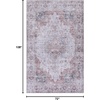 image:imageSAFAVIEH Washable Rug Tucson Collection  5 x 8 Aqua amp Light Blue Slip Resistant amp Easy to Clean Ideal for Living Room Bedroom Dining Space TSN105JBeigeLight Sage