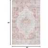 image:imageSAFAVIEH Washable Rug Tucson Collection  5 x 8 Aqua amp Light Blue Slip Resistant amp Easy to Clean Ideal for Living Room Bedroom Dining Space TSN105JLight GreyRust