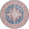 image:imageSAFAVIEH Washable Rug Tucson Collection  5 x 8 Aqua amp Light Blue Slip Resistant amp Easy to Clean Ideal for Living Room Bedroom Dining Space TSN105JNavyRust