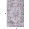 image:imageSAFAVIEH Washable Rug Tucson Collection  5 x 8 Aqua amp Light Blue Slip Resistant amp Easy to Clean Ideal for Living Room Bedroom Dining Space TSN105JBeigeLight Sage