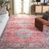 image:imageSAFAVIEH Washable Rug Vintage Serapi Collection  8 x 10 Red amp Blue Slip Resistant amp Easy to Clean Ideal for Living Room Bedroom Home Office Dining Space VSP602QRedBlue