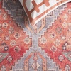 image:imageSAFAVIEH Washable Rug Vintage Serapi Collection  8 x 10 Red amp Blue Slip Resistant amp Easy to Clean Ideal for Living Room Bedroom Home Office Dining Space VSP602QRedBlue