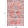 image:imageSAFAVIEH Washable Rug Vintage Serapi Collection  8 x 10 Red amp Blue Slip Resistant amp Easy to Clean Ideal for Living Room Bedroom Home Office Dining Space VSP602QRedBlue