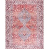 image:imageSAFAVIEH Washable Rug Vintage Serapi Collection  8 x 10 Red amp Blue Slip Resistant amp Easy to Clean Ideal for Living Room Bedroom Home Office Dining Space VSP602QRedBlue