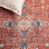 image:imageSafavieh Washable Rug Arizona Collection  8 x 10 Rust amp Aqua Slip Resistant amp Easy to Clean Ideal for Living Room Bedroom Home Office Dining Space ARZ126QRustBeige