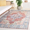 image:imageSafavieh Washable Rug Arizona Collection  8 x 10 Rust amp Aqua Slip Resistant amp Easy to Clean Ideal for Living Room Bedroom Home Office Dining Space ARZ126QRustAqua