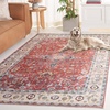 image:imageSafavieh Washable Rug Arizona Collection  8 x 10 Rust amp Aqua Slip Resistant amp Easy to Clean Ideal for Living Room Bedroom Home Office Dining Space ARZ126QRustBeige