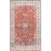 image:imageSafavieh Washable Rug Arizona Collection  8 x 10 Rust amp Aqua Slip Resistant amp Easy to Clean Ideal for Living Room Bedroom Home Office Dining Space ARZ126QRustBeige