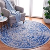 image:imageSAFAVIEH Adirondack Collection Area Rug  4 Round Grey amp Blue Distressed Vintage Floral Design NonShedding amp Easy to Clean Ideal for Living Room Bedroom Dining Space ADR109A