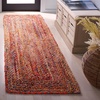 image:imageSAFAVIEH Area Rug 8x10  Braided Collection  Large  Orange amp Rust Handmade Cotton Reversible Ideal for Living Room Bedroom Dining Space BRD210AOrangeRust