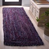 image:imageSAFAVIEH Area Rug 8x10  Braided Collection  Large  Orange amp Rust Handmade Cotton Reversible Ideal for Living Room Bedroom Dining Space BRD210APurpleBlue