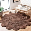 image:imageSAFAVIEH Natural Fiber Collection Area Rug  4 Round Natural Handmade Boho Charm Farmhouse Jute Ideal for High Traffic Areas in Living Room Bedroom NF363ABrown