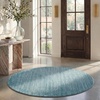 image:imageSAFAVIEH Vision Collection Area Rug  5 Round Aqua Modern Ombre Design NonShedding amp Easy to Clean Ideal for Living Room Bedroom Dining Space VSN606B