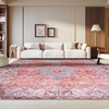 image:imageSAFAVIEH Washable Rug Vintage Serapi Collection  8 x 10 Red amp Blue Slip Resistant amp Easy to Clean Ideal for Living Room Bedroom Home Office Dining Space VSP602QRedBlue