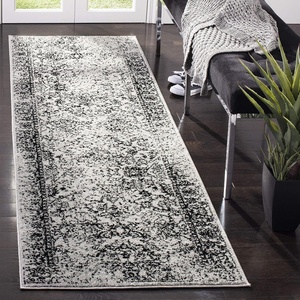 image:imageSAFAVIEH Adirondack Collection Runner Rug  26 x 10 Grey amp Black Distressed Vintage Floral Design NonShedding amp Easy to Clean Ideal for Hallway Foyer Entryway Bedroom ADR109B