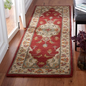 image:imageSAFAVIEH Antiquity Collection Area Rug  5 x 8 Blue amp Ivory Handmade Traditional Oriental Wool Ideal for High Traffic Areas in Living Room Bedroom AT520MRedGrey
