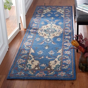 image:imageSAFAVIEH Antiquity Collection Area Rug  5 x 8 Blue amp Ivory Handmade Traditional Oriental Wool Ideal for High Traffic Areas in Living Room Bedroom AT520MBlueIvory