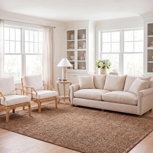image:imageSAFAVIEH Area Rug 6x9  Natural Fiber Collection  Natural Brown Handmade Jute Farmhouse Style Chunky Textured Thick Pile NF447A