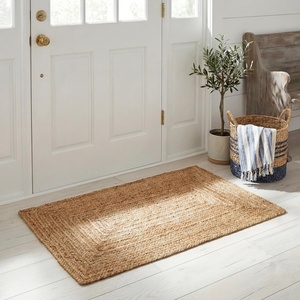 image:imageSAFAVIEH Area Rug 7 Square  Cape Cod Collection Natural Brown Handmade Braided Flat Weave Jute CAP252ANatural