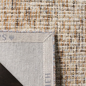 image:imageSAFAVIEH Area Rug 8x10  Abstract Collection  Large  Grey amp Ivory Handmade Wool Ideal for Living Room Bedroom Office Dining Space ABT468JGoldBlue