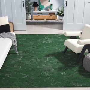 image:imageSAFAVIEH Area Rug 8x10  Anatolia Collection  Large  Dark Green Handmade Floral Scroll Design Ideal for Living Room Bedroom Office Dining Space AN401Y