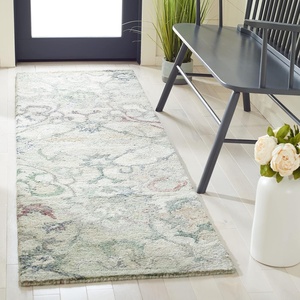 image:imageSAFAVIEH Area Rug 8x10  Anatolia Collection  Large  Sage amp Beige Handmade Floral Scroll Design Ideal for Living Room Bedroom Office Dining Space AN401WSageBeige