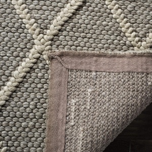 image:imageSAFAVIEH Area Rug 8x10  Natura Collection  Large  Ivory amp Ivory Handmade Wool amp Viscose Ideal for Living Room Bedroom Dining Space NAT310AGrey