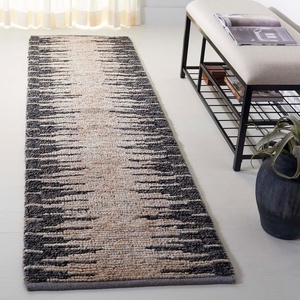 image:imageSAFAVIEH Area Rug 8x10  Natural Fiber Collection  Large  Grey amp Black Handmade Wool amp Jute Farmhouse Style Ideal for Living Room Bedroom Dining Space NF953FLight GreyBlack