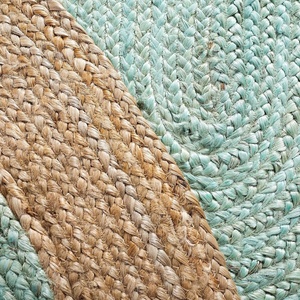 image:imageSAFAVIEH Area Rug 9 Round  Natural Fiber Collection  Natural Brown Handmade Jute Braided Border Design NF801NAquaNatural